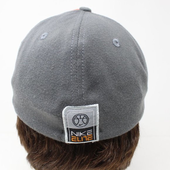 Nike Syracuse Orange Hat Mens OSFM Gray Swoosh Flex Team Wool Blend Stretch Cap - Picture 6 of 12